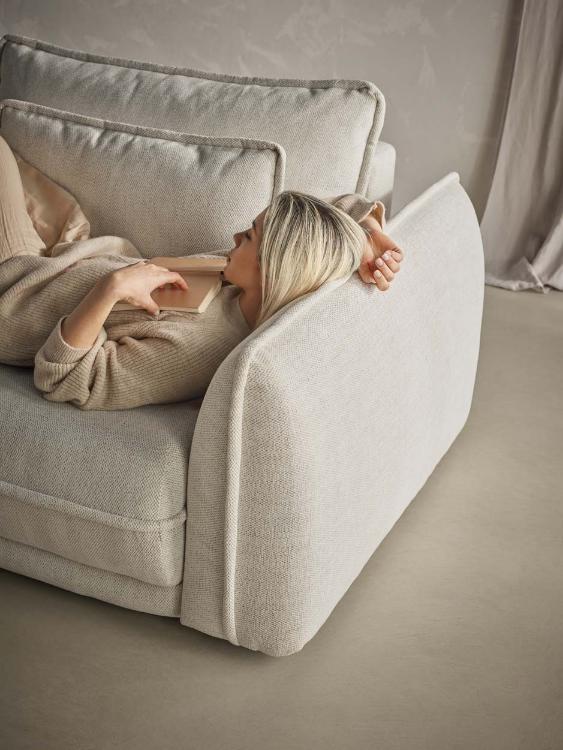Designer Sofa Mojave with Sleeper Function and Storage Compartment