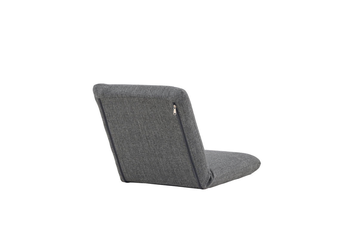 Sonnenliege Zephyra - aus Polyester mit Stahlgestell in Grau