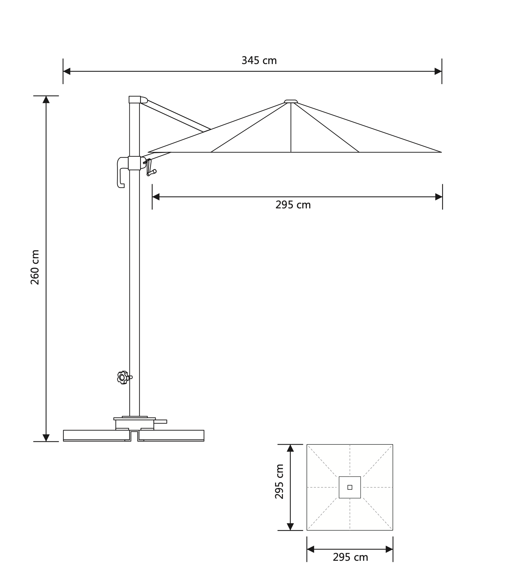 Sonnenschirm Arezzo Pro – 360° Schatten in stilvollem Design