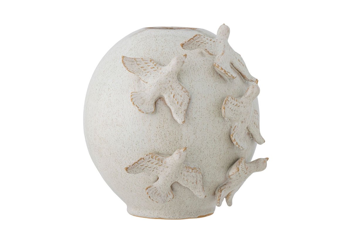 Vase „Anira“ – Naturfarbenes Steingut