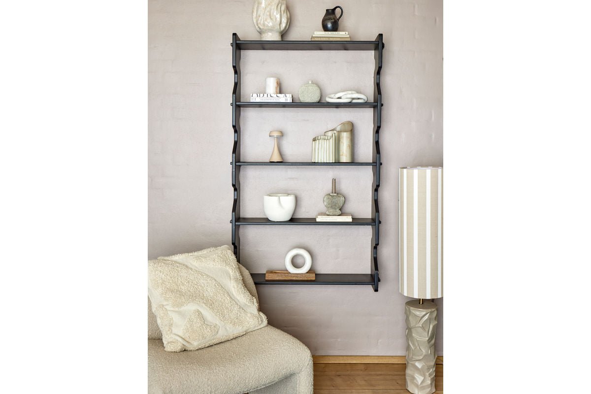 Stehlampe Naro – Steingut mit strukturiertem Schirm in Naturfarben