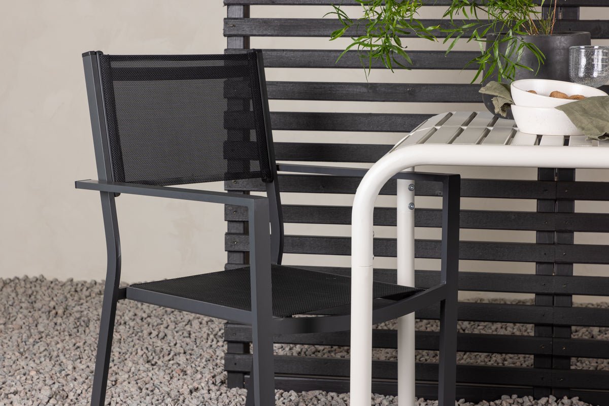 Garten Cafegruppe Florenz – 3-teiliges Gartenmöbel-Set in Beige/Schwarz