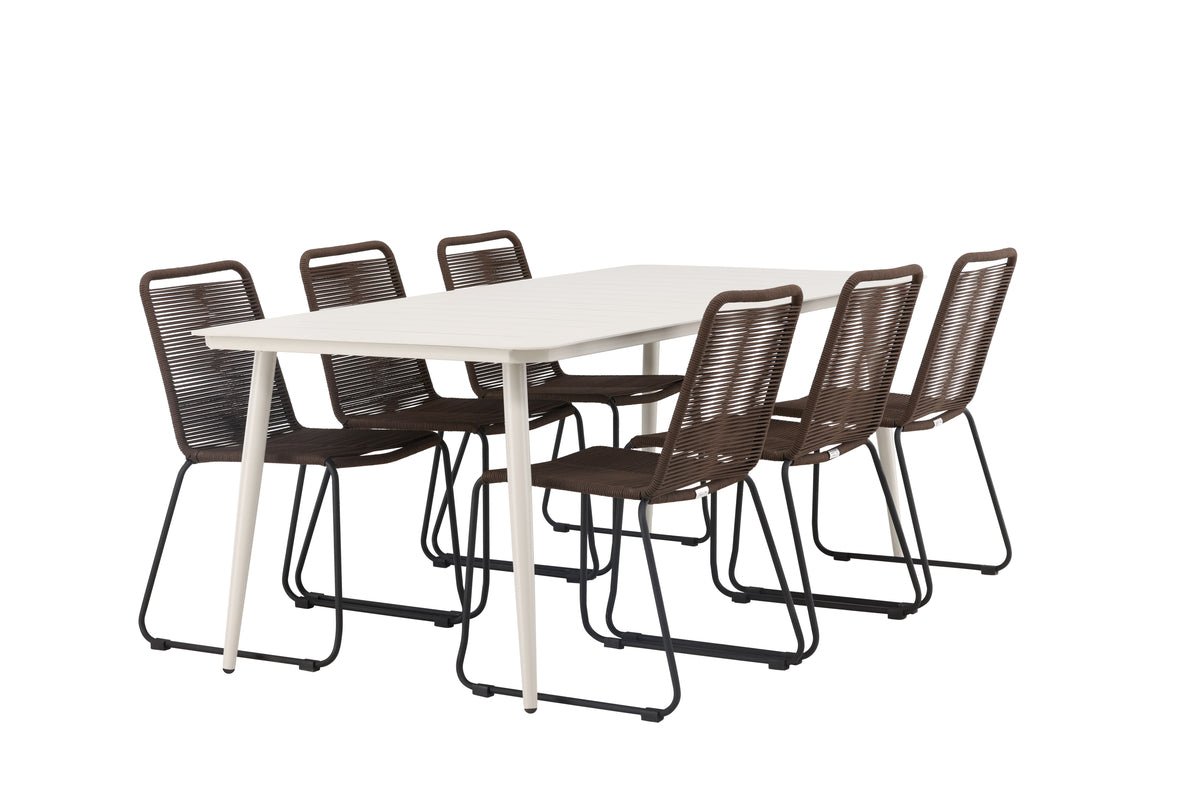 Garten Essgruppe Nashville – 7-teiliges Gartenmöbel-Set für bis zu 6 Personen