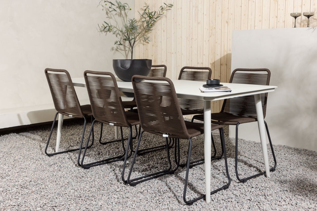 Garten Essgruppe Nashville – 7-teiliges Gartenmöbel-Set für bis zu 6 Personen