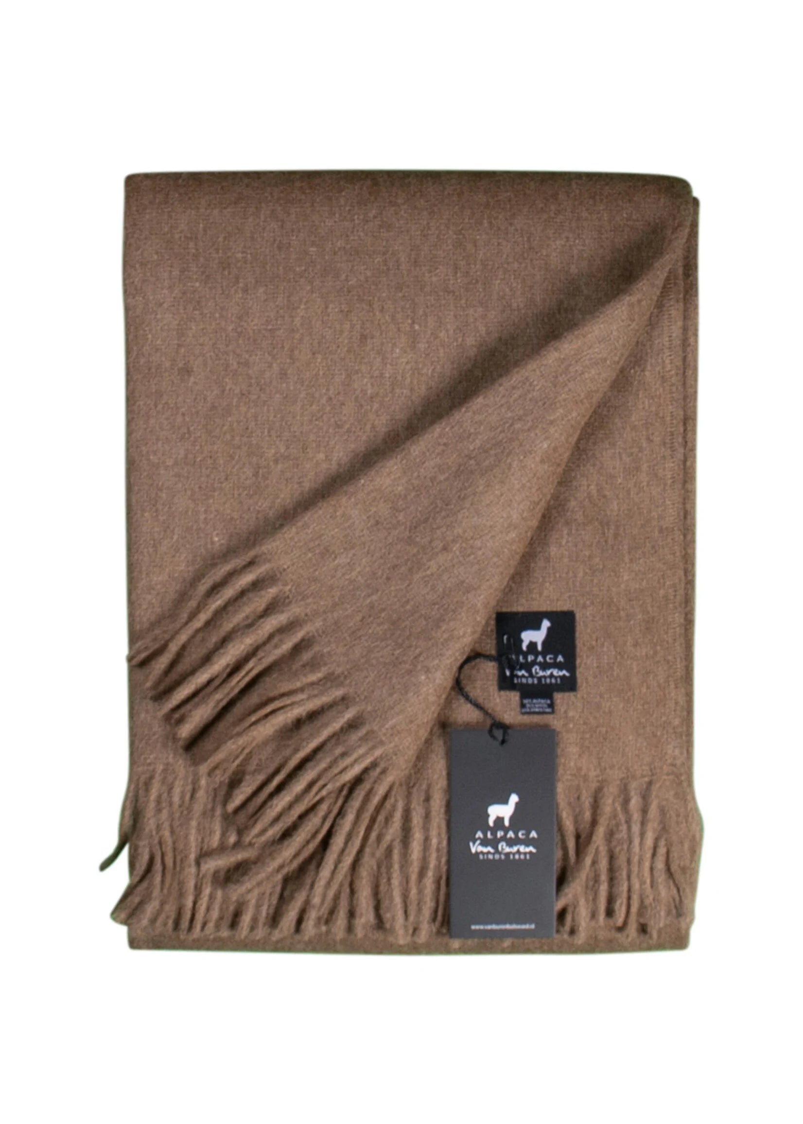Alpaka Tagesdecke Linnea - Reine Alpakawolle in Sand - 200x150 cm