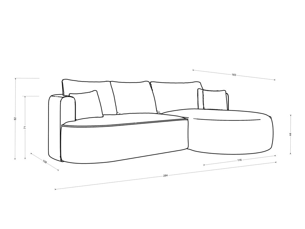 Designer L Sofa Lucca in Bouclé
