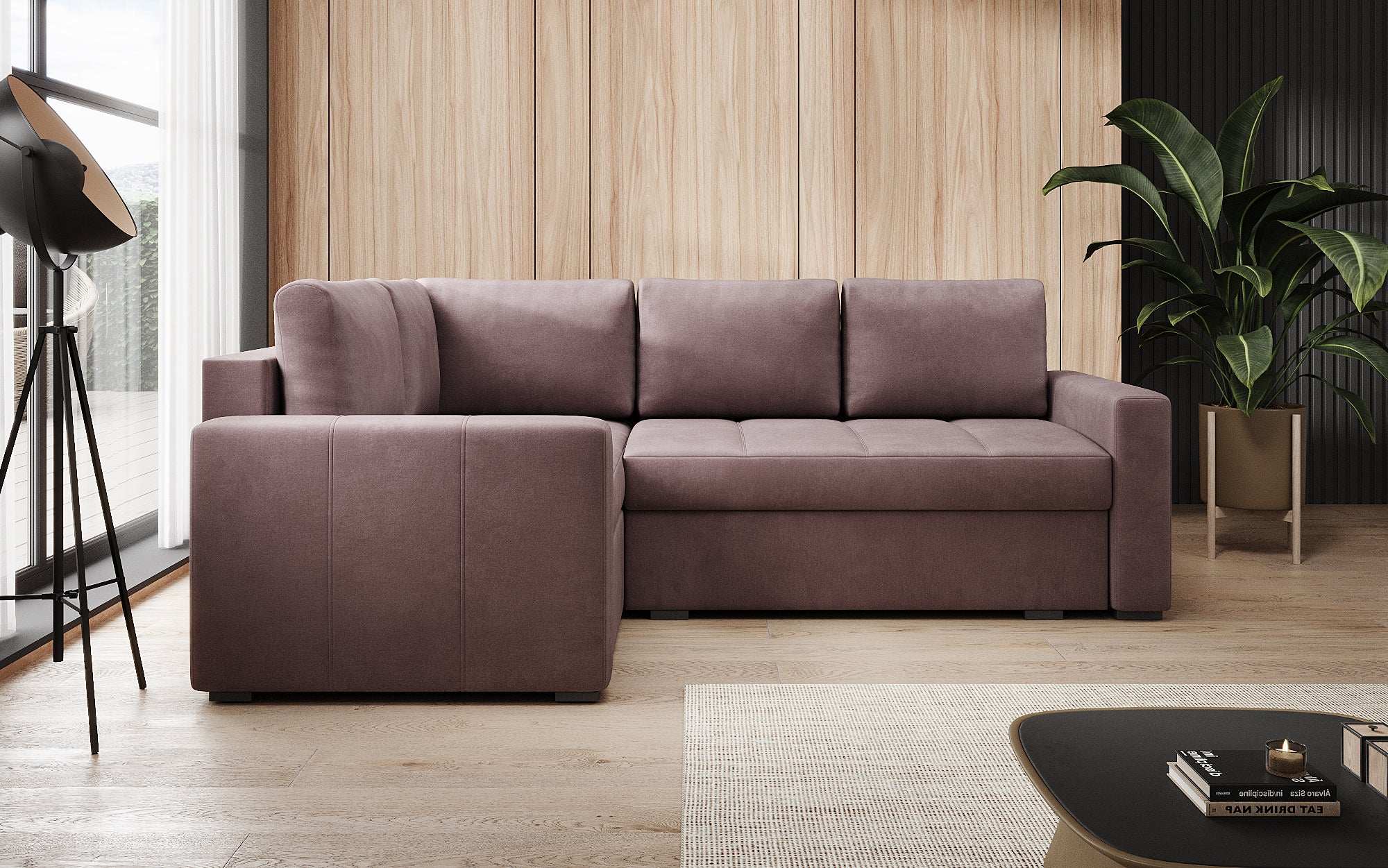 Designer Sofa Cortino mit Schlaffunktion und Stauraum