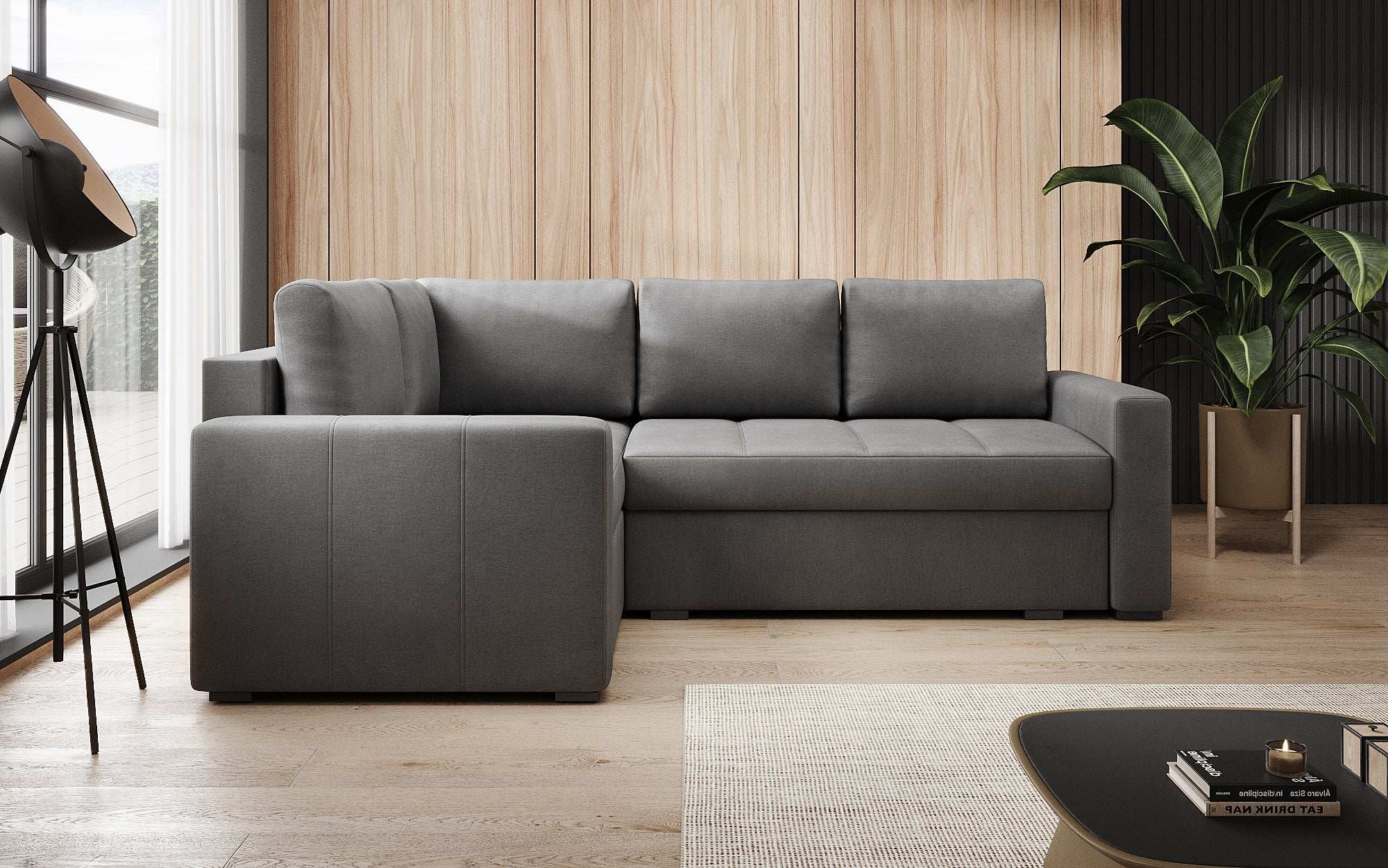 Designer Sofa Cortino mit Schlaffunktion und Stauraum