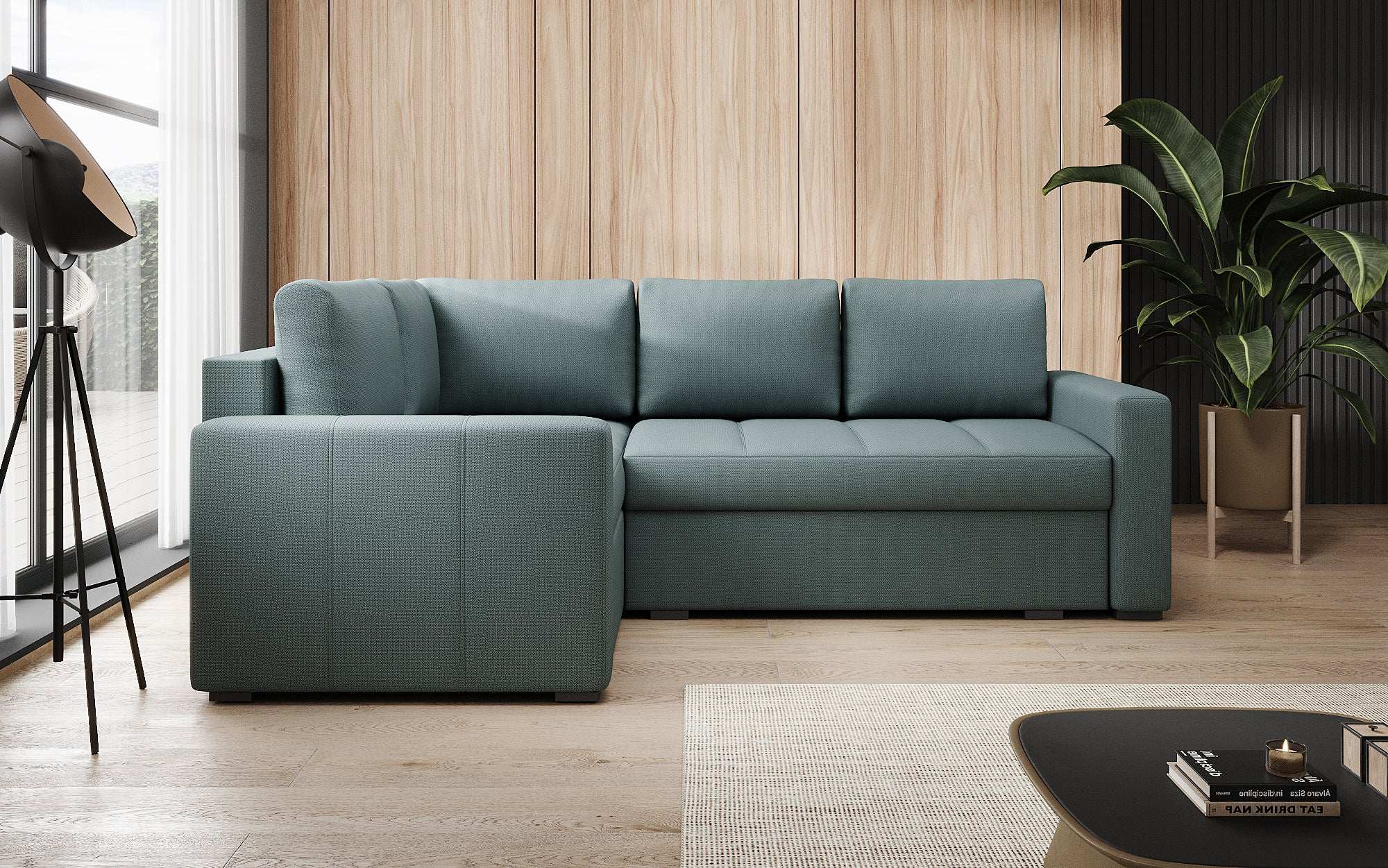 Designer Sofa Cortino mit Schlaffunktion und Stauraum