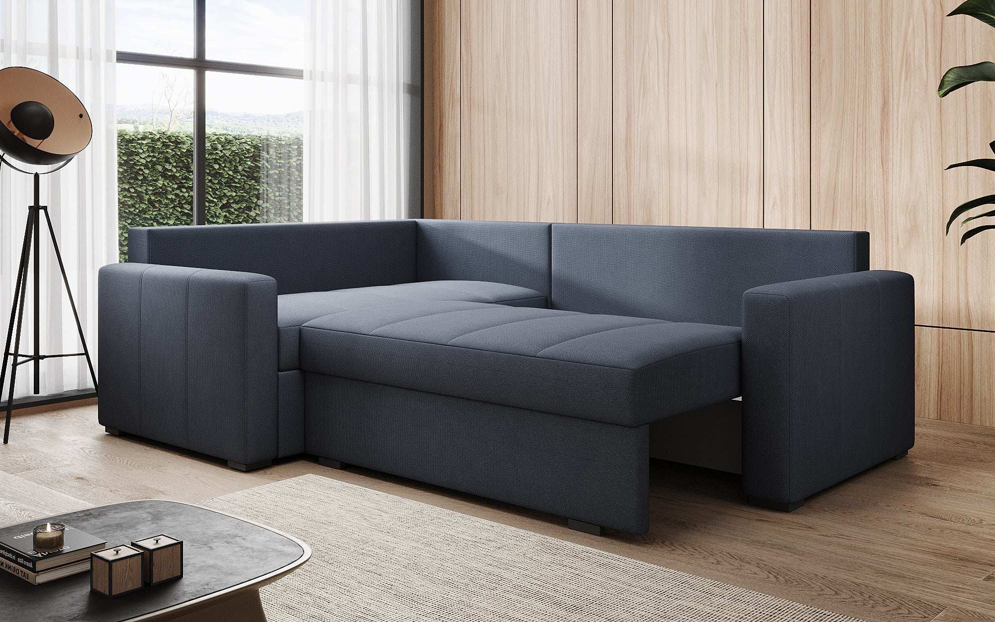 Designer Sofa Cortino mit Schlaffunktion und Stauraum