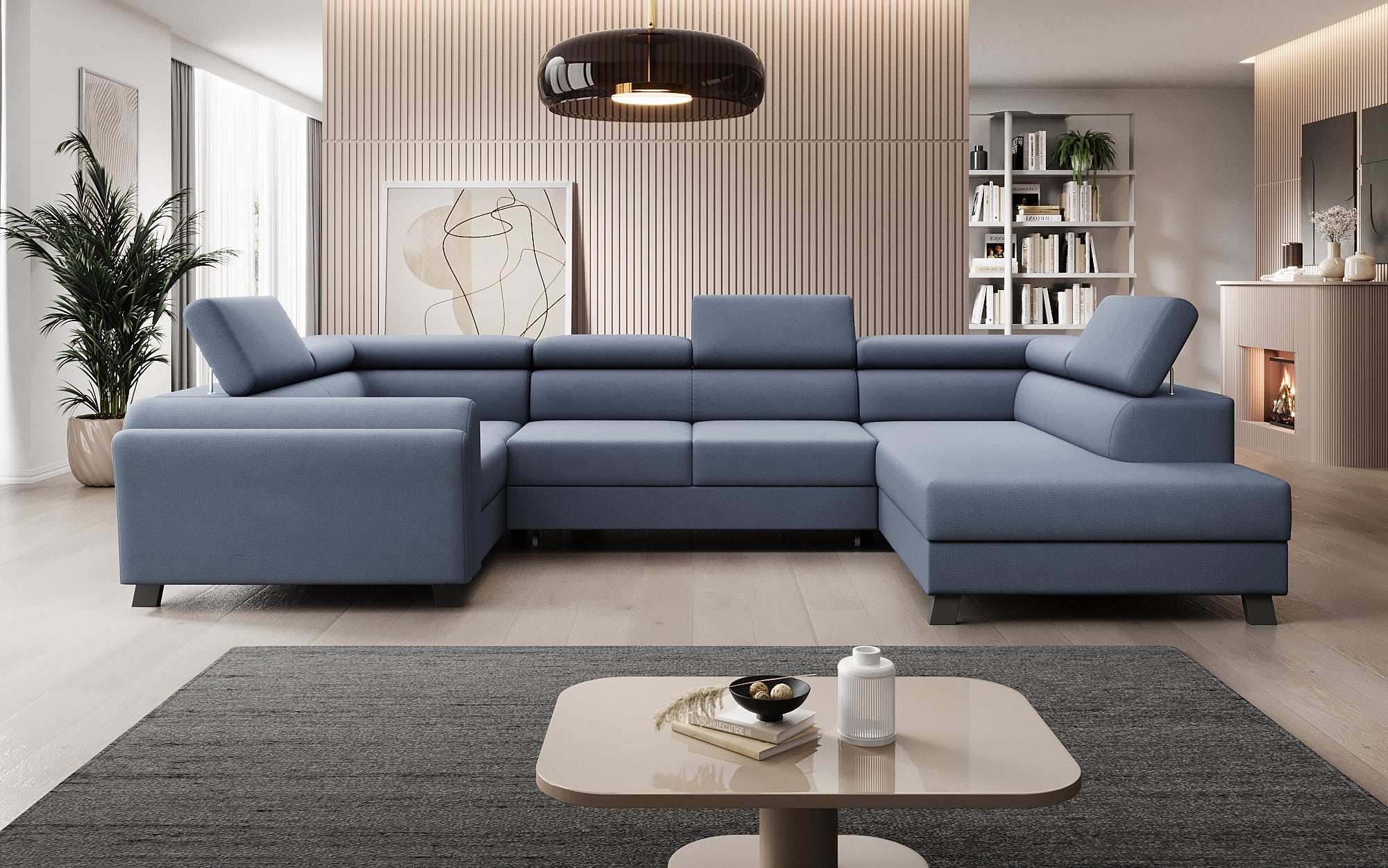 Designer Sofa Emilio mit Schlaf- und Klappfunktion