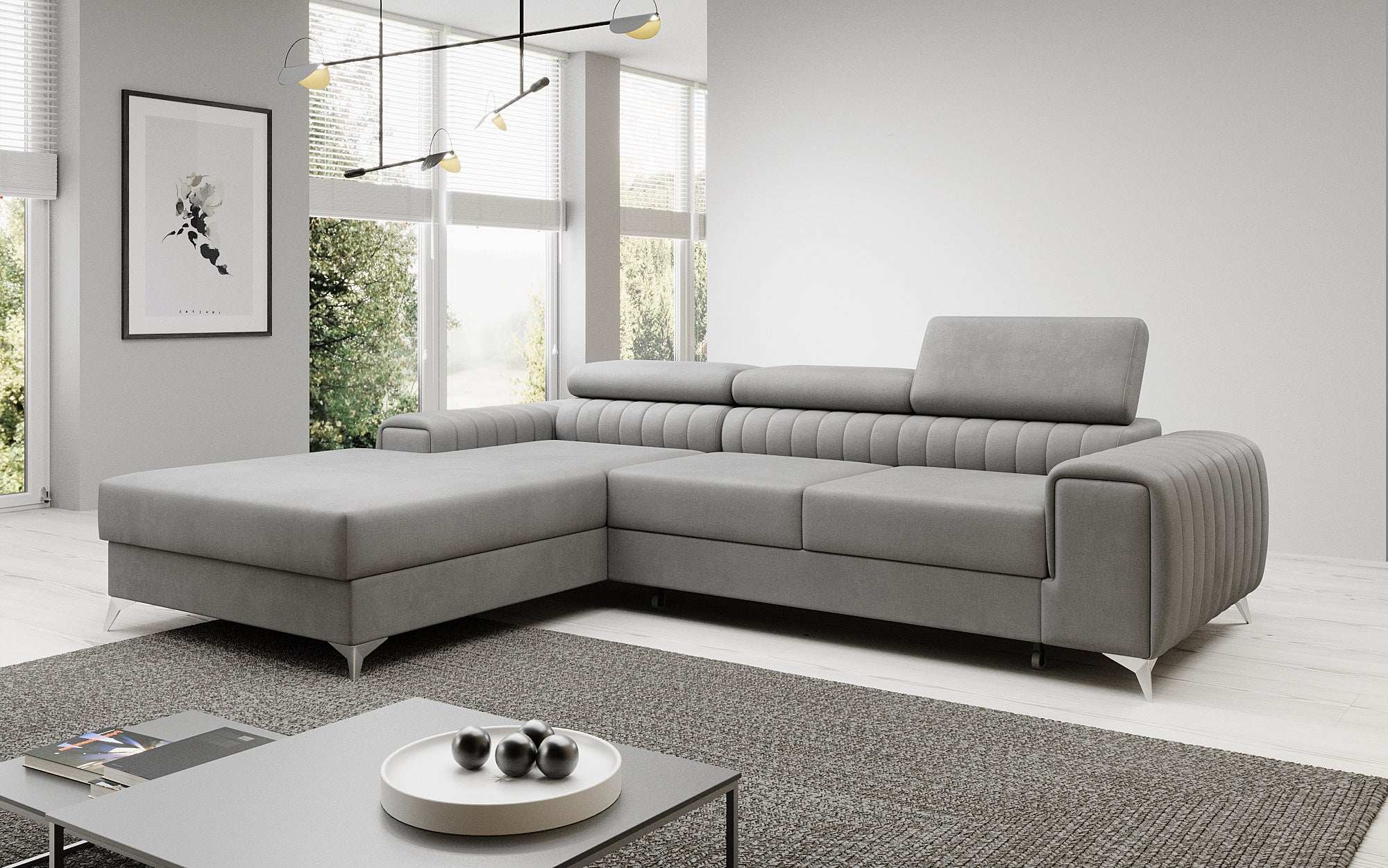 Designer Sofa Melinda mit Schlaf- und Klappfunktion