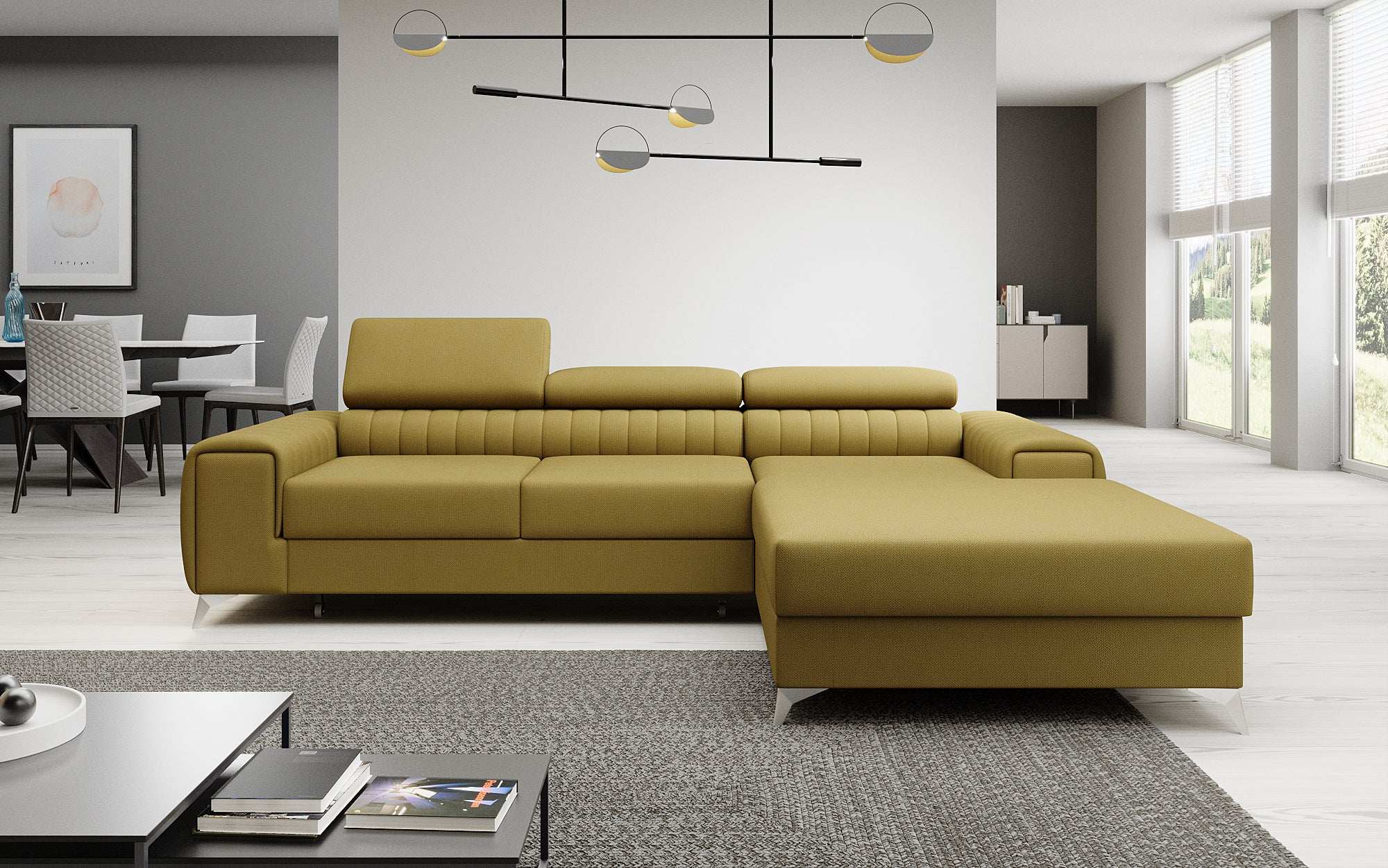 Designer Sofa Melinda mit Schlaf- und Klappfunktion