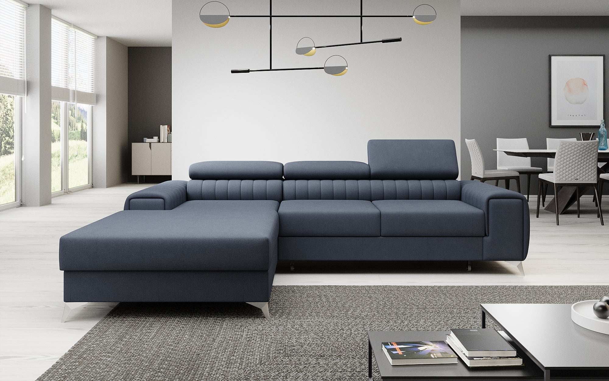 Designer Sofa Melinda mit Schlaf- und Klappfunktion