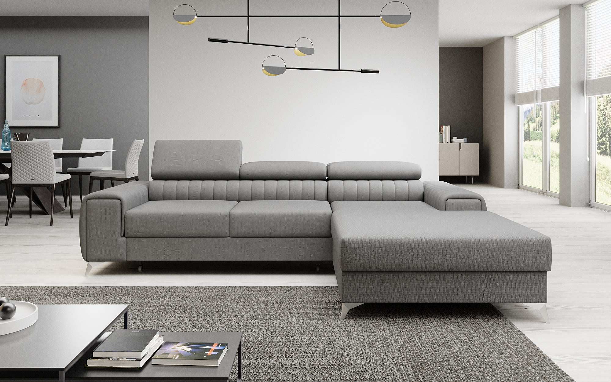 Designer Sofa Melinda mit Schlaf- und Klappfunktion