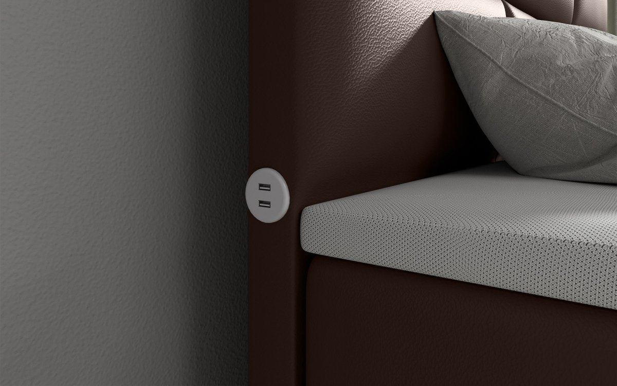 Boxspringbett Carre mit TV Lift und USB - Luxusbetten24