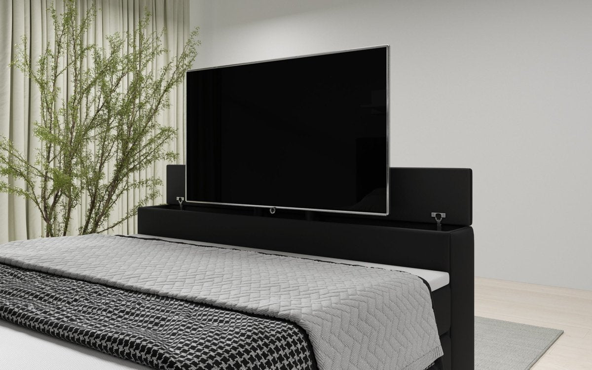 Boxspringbett Carre mit TV Lift, USB und Stauraum - Luxusbetten24