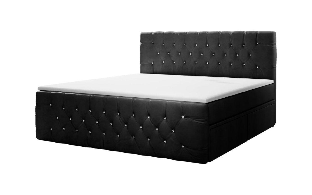Boxspringbett Julietta mit Strass und Stauraum - Luxusbetten24