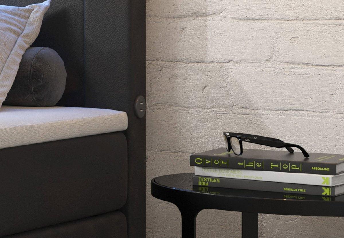 Boxspringbett Repos mit LED und USB - Luxusbetten24