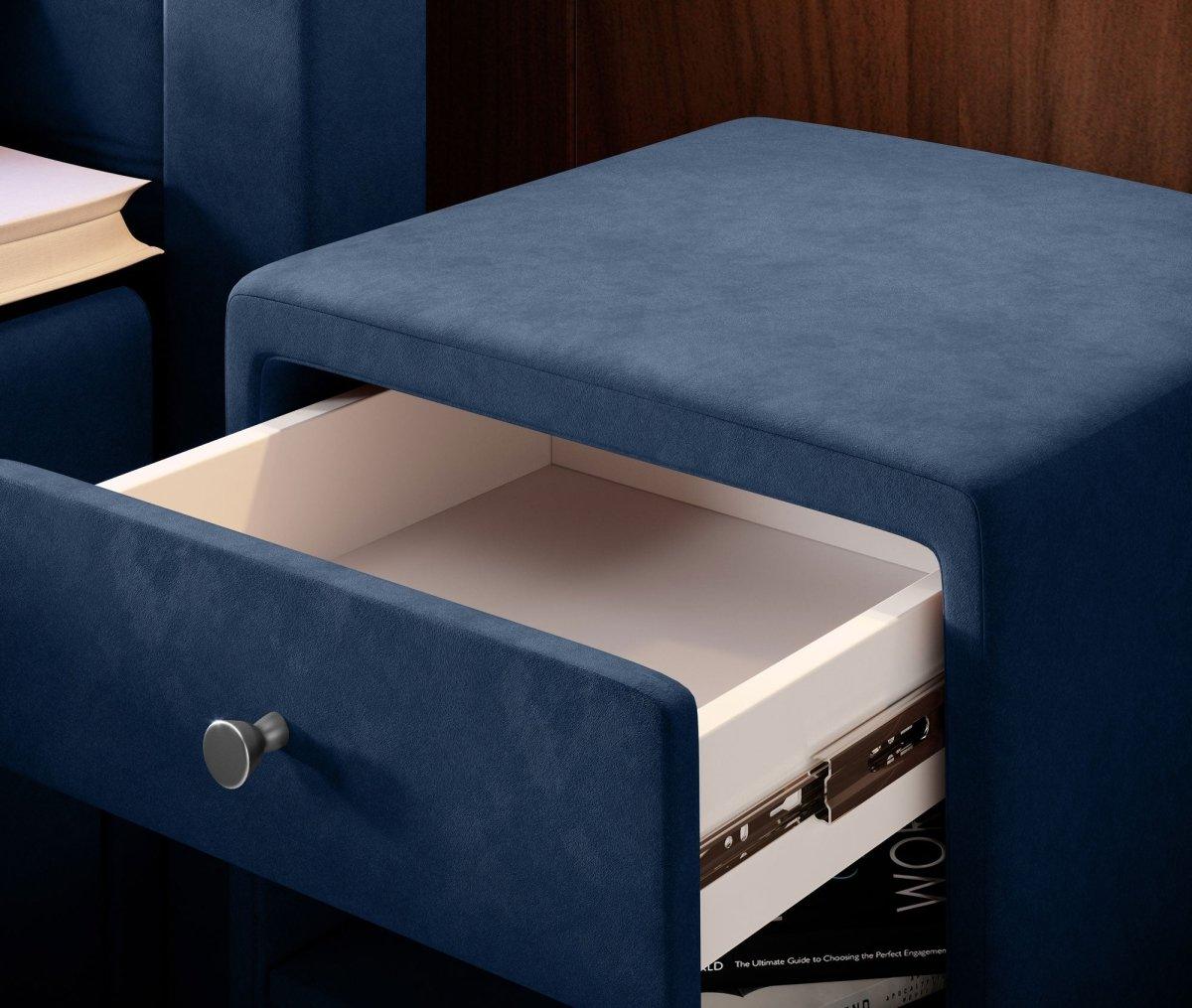 Designer Nachttisch Amy (Samt) - Luxusbetten24