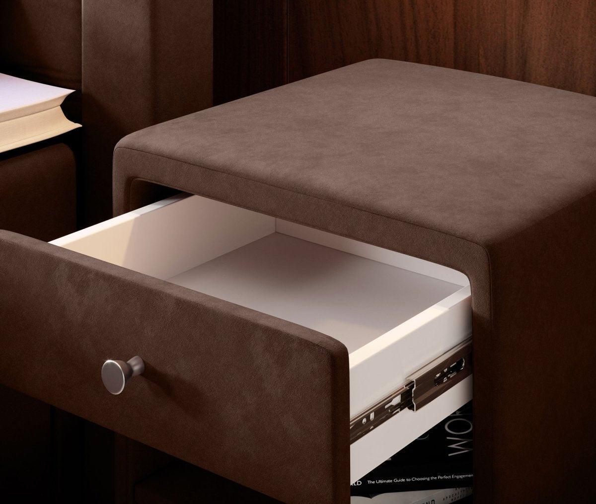 Designer Nachttisch Amy (Samt) - Luxusbetten24