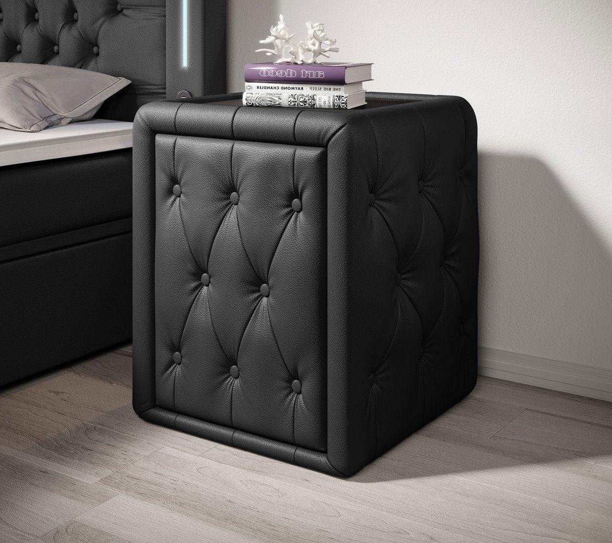 Designer Nachttisch Evora (Kunstleder) - Luxusbetten24