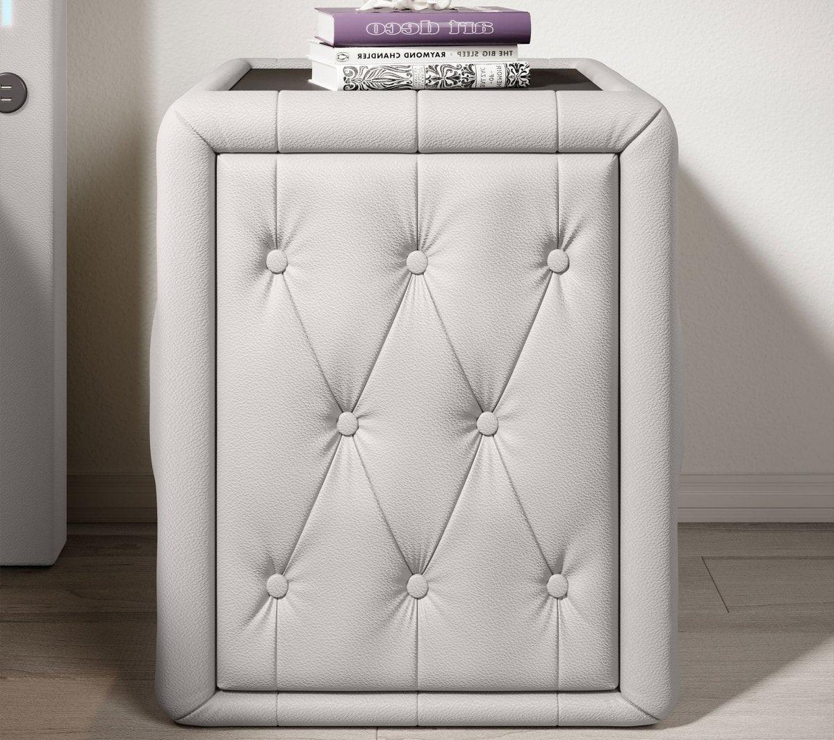 Designer Nachttisch Evora (Kunstleder) - Luxusbetten24