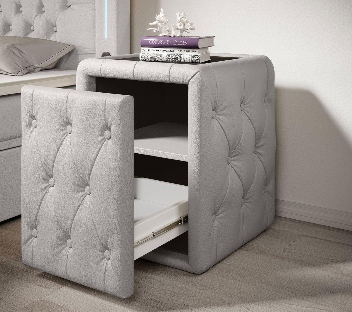 Designer Nachttisch Evora (Kunstleder) - Luxusbetten24