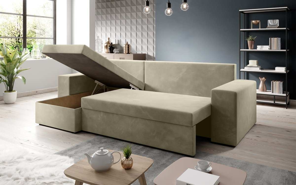 Designer Sofa Denver mit Schlaf- und Klappfunktion - Luxusbetten24