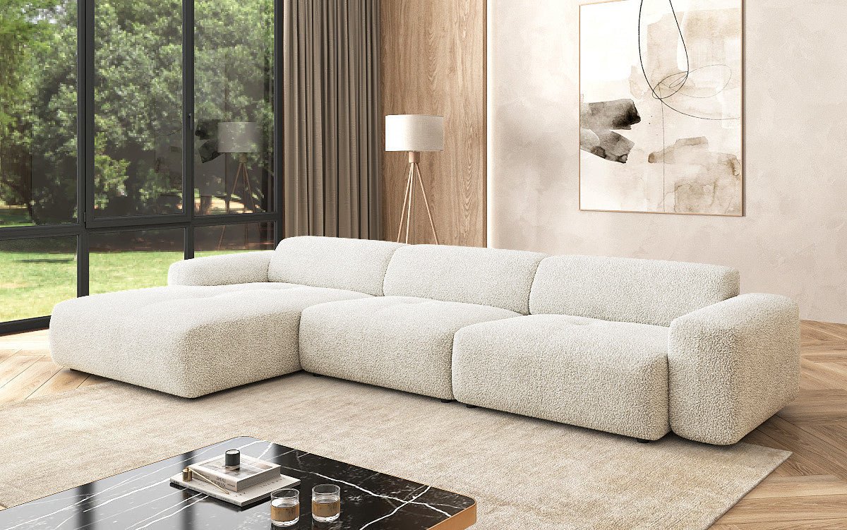 Designer L Sofa Calm Maxi i Bouclé