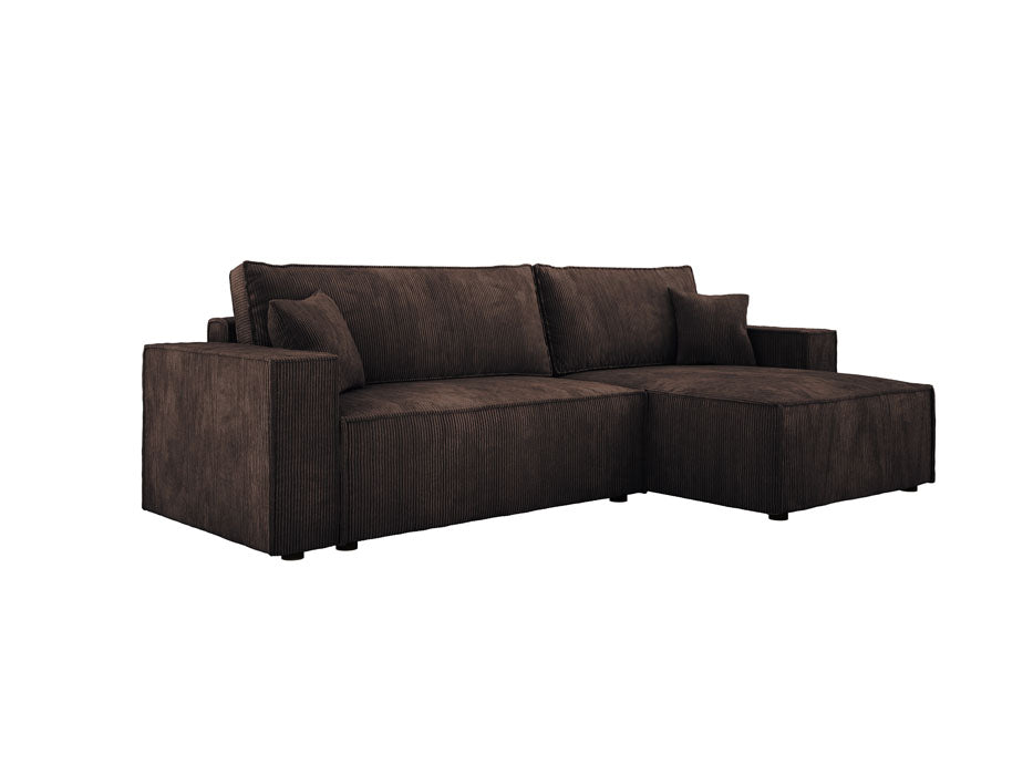 Designer Sofa Velanova mit Schlaffunktion und Stauraum aus Cord