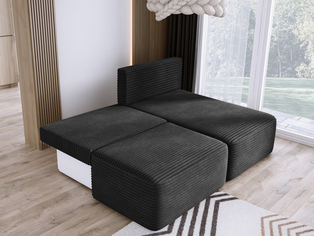 Designer Sofa Tilia Cordfløjl med sovefunktion og opbevaringsplads