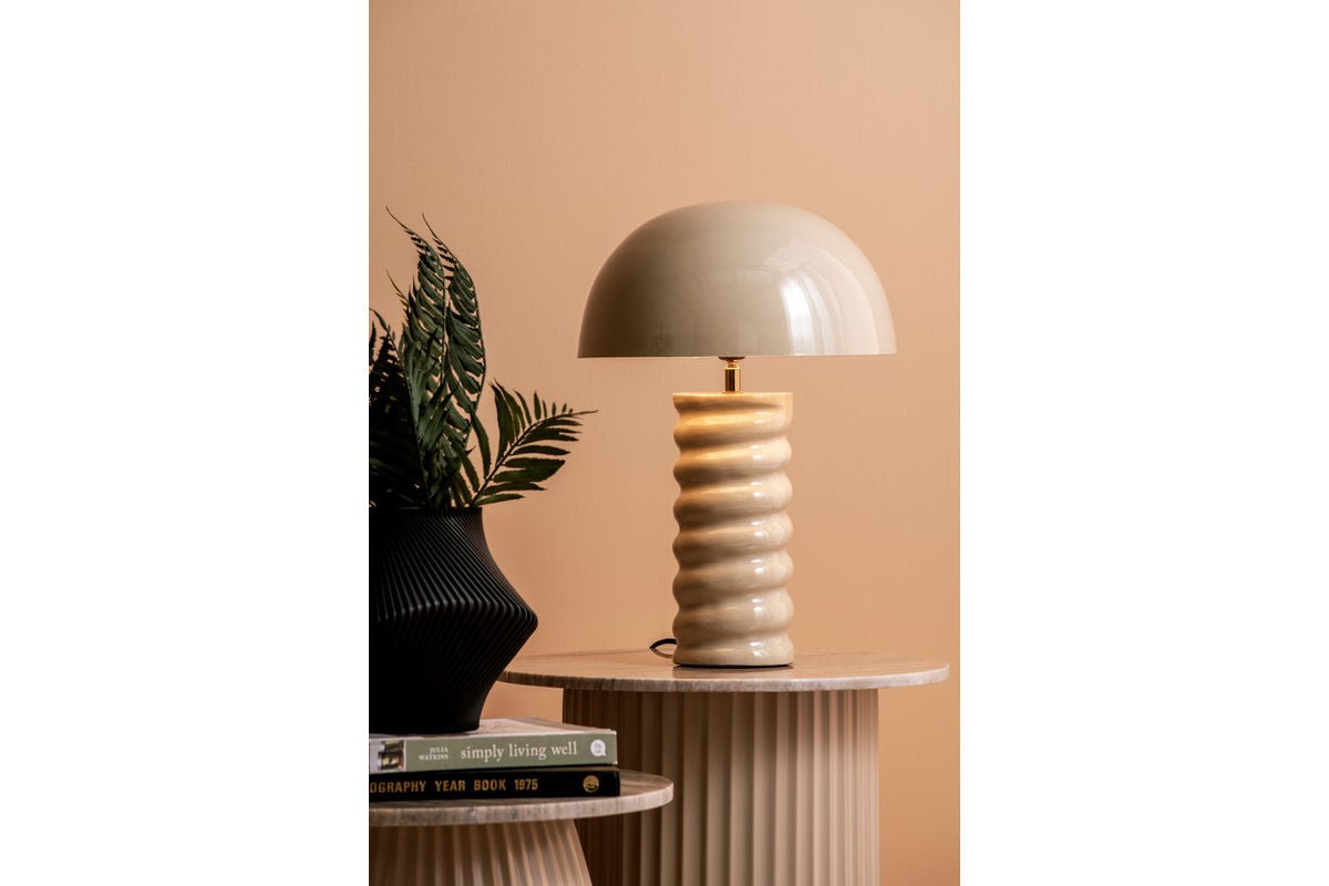 Bordlampe Milano - Designlampe i jern med spiralfod