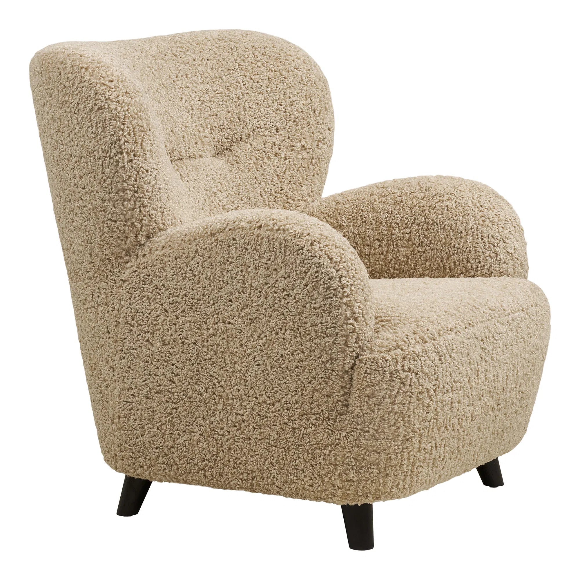 Designer Sofa-Lænestol Hudson i Beige Bouclé