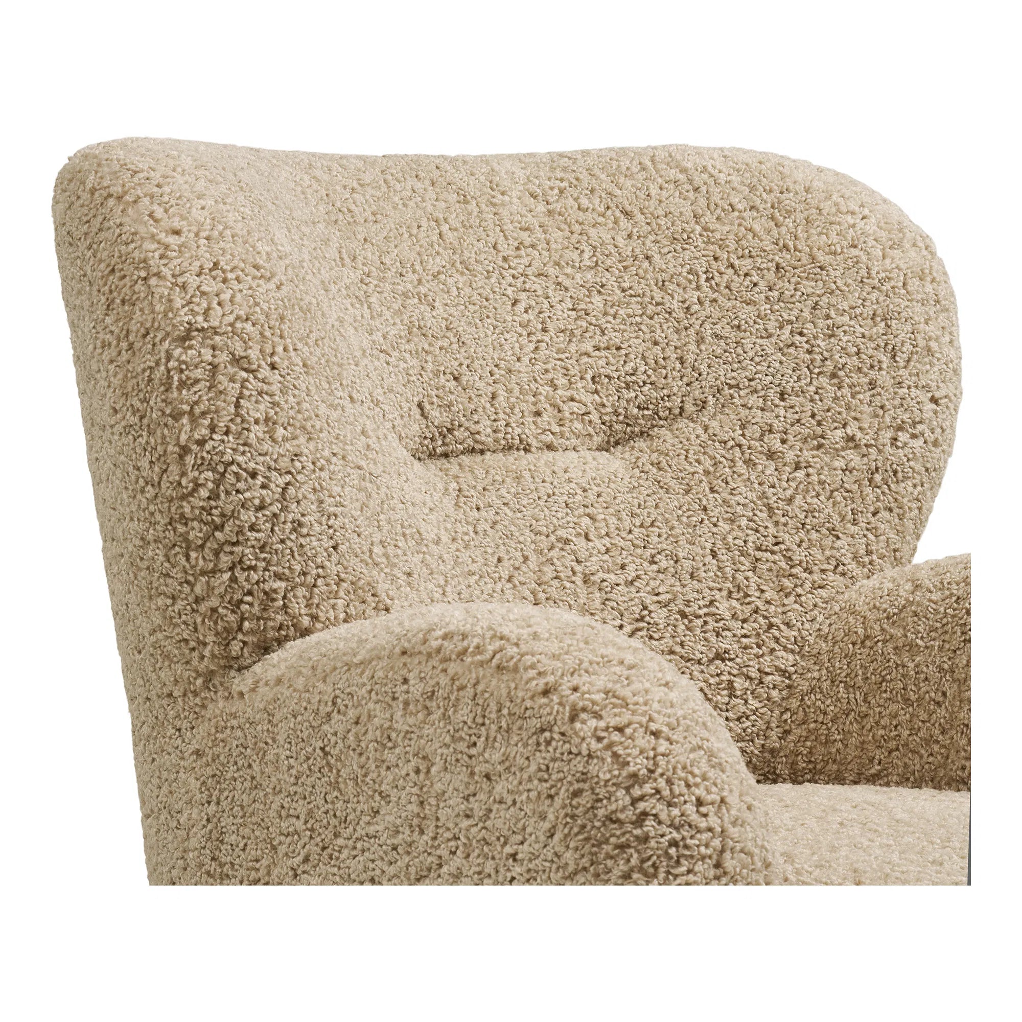 Designer Sofa-Lænestol Hudson i Beige Bouclé