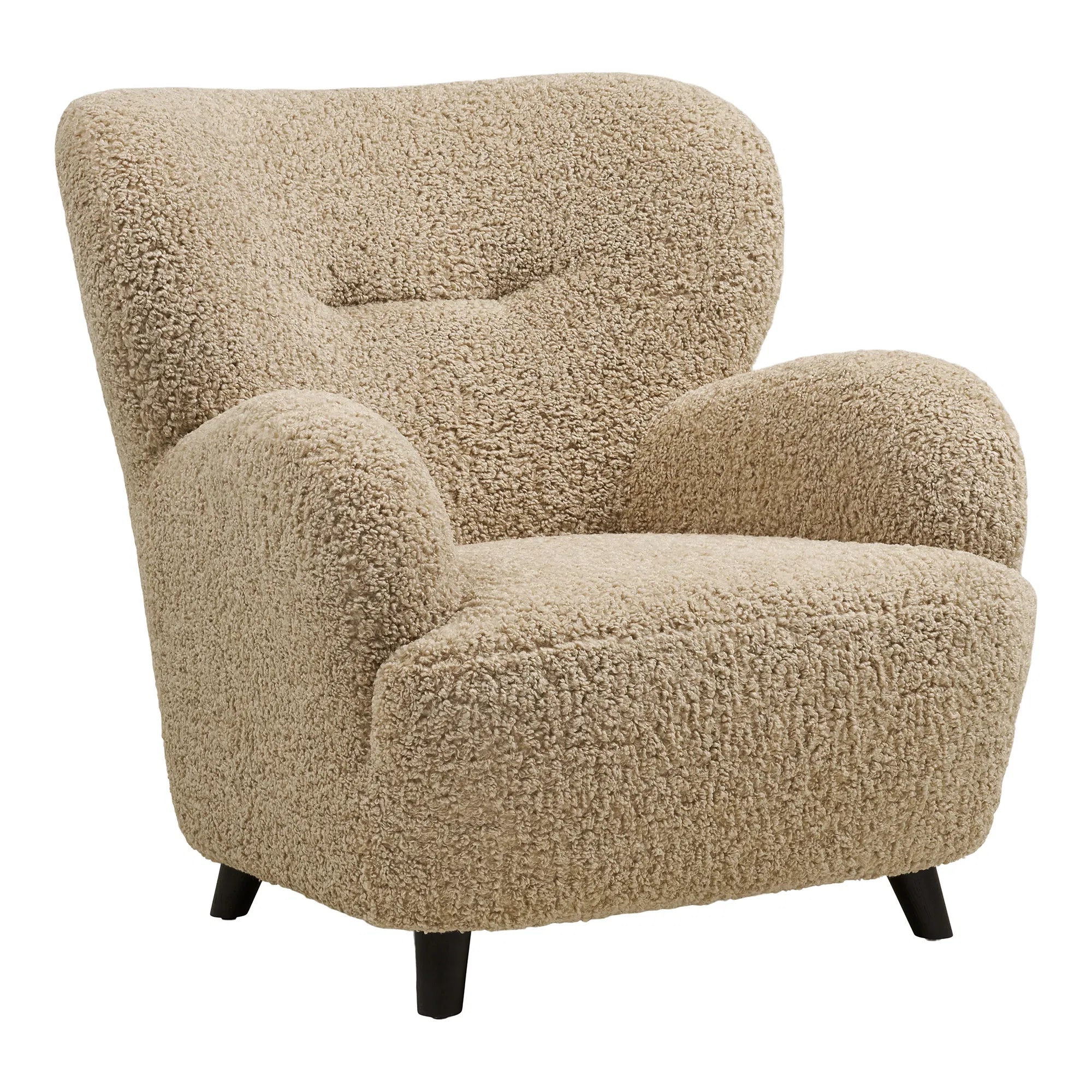 Designer Sofa-Lænestol Hudson i Beige Bouclé