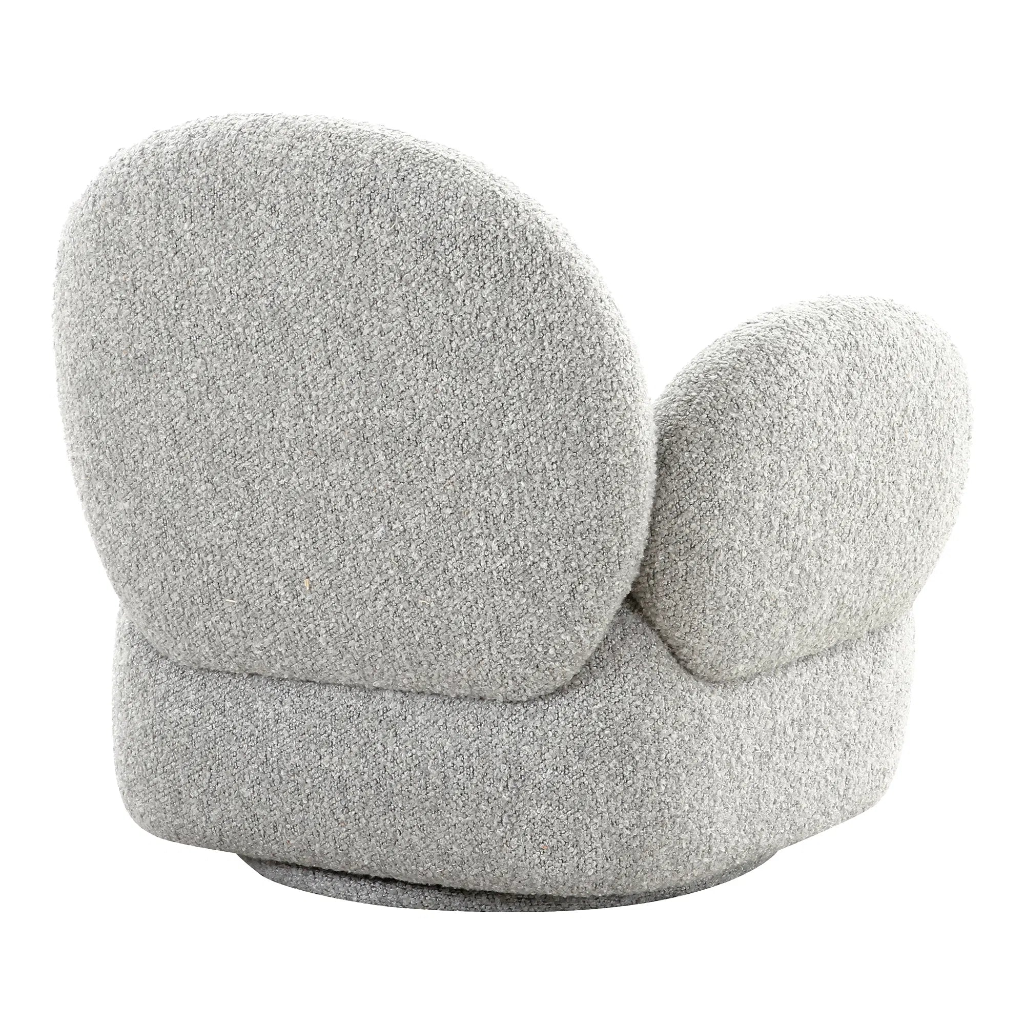 Designer sofa-lænestol Fermo med drejefunktion i Grå Bouclé