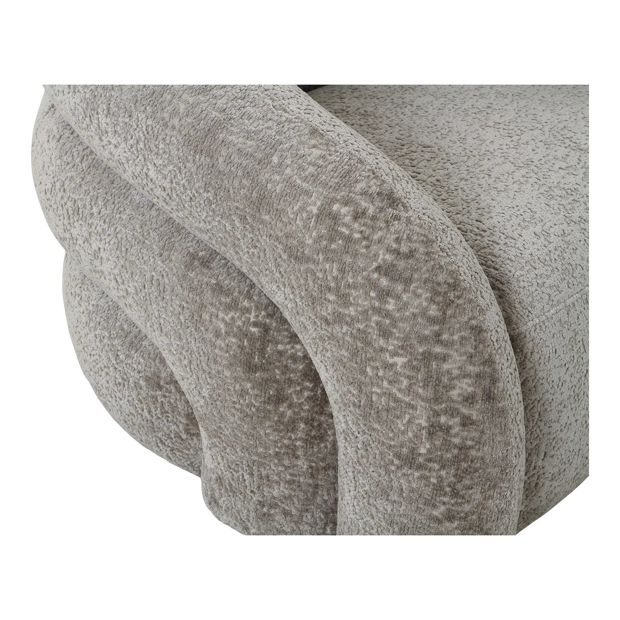 Designer sofa-lænestol Korfu med drejefunktion i Sand Bouclé