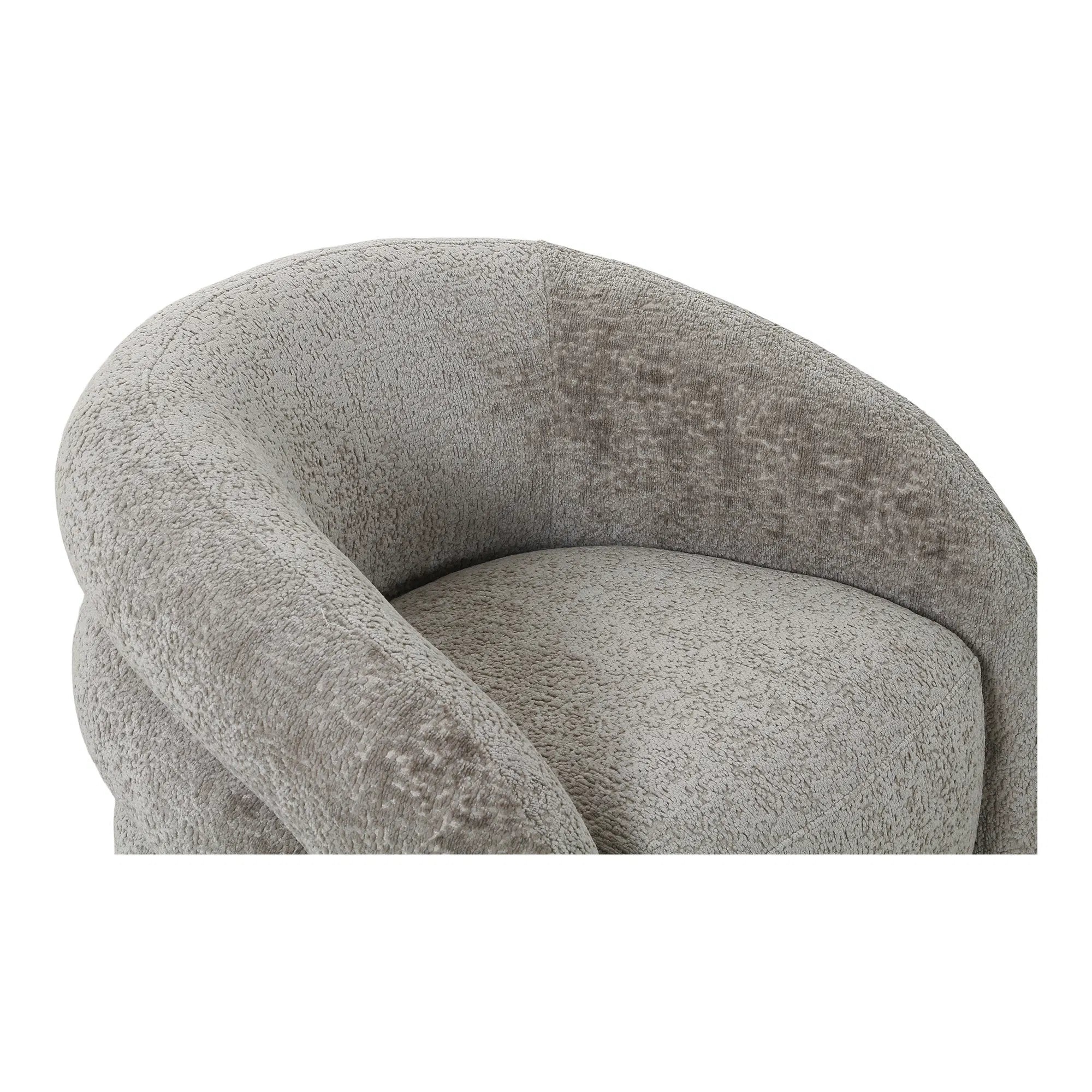 Designer sofa-lænestol Korfu med drejefunktion i Sand Bouclé