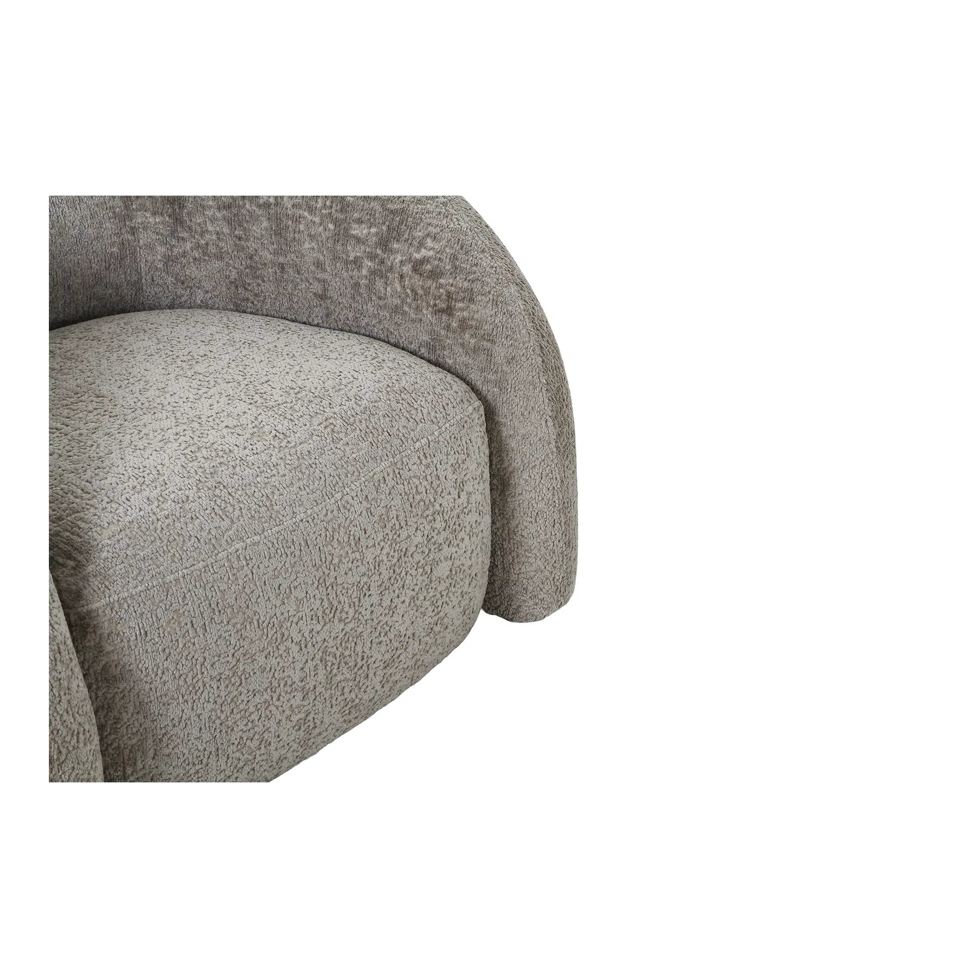Designer sofa-lænestol Korfu med drejefunktion i Sand Bouclé