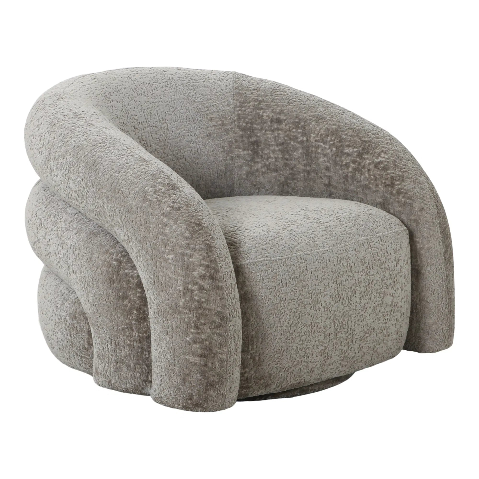 Designer sofa-lænestol Korfu med drejefunktion i Sand Bouclé