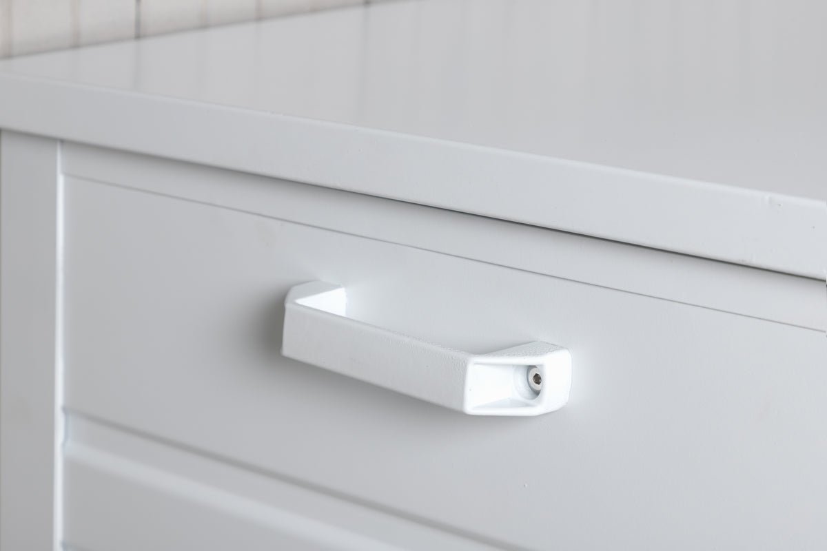 Havemøbel pude kasse Erika - af hvidt aluminium