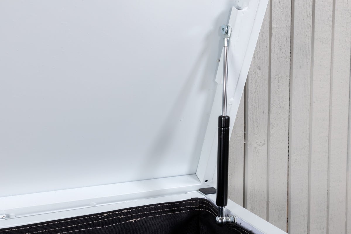 Havemøbel pude kasse Erika - af hvidt aluminium