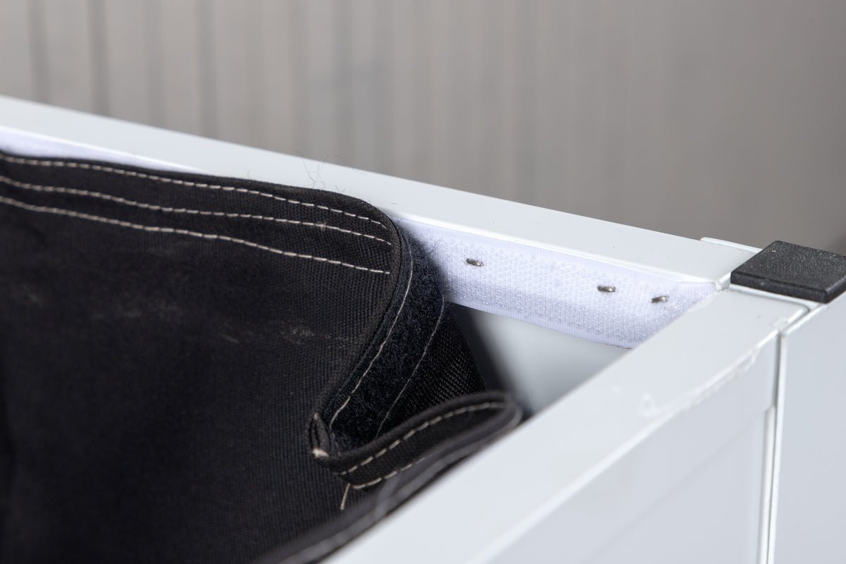 Havemøbel pude kasse Erika - af hvidt aluminium