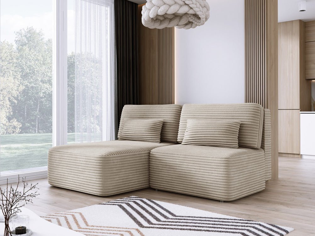 Designer Sofa Tilia Cordfløjl med sovefunktion og opbevaringsplads