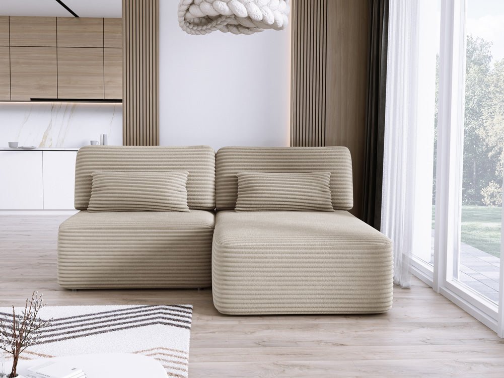 Designer Sofa Tilia Cordfløjl med sovefunktion og opbevaringsplads