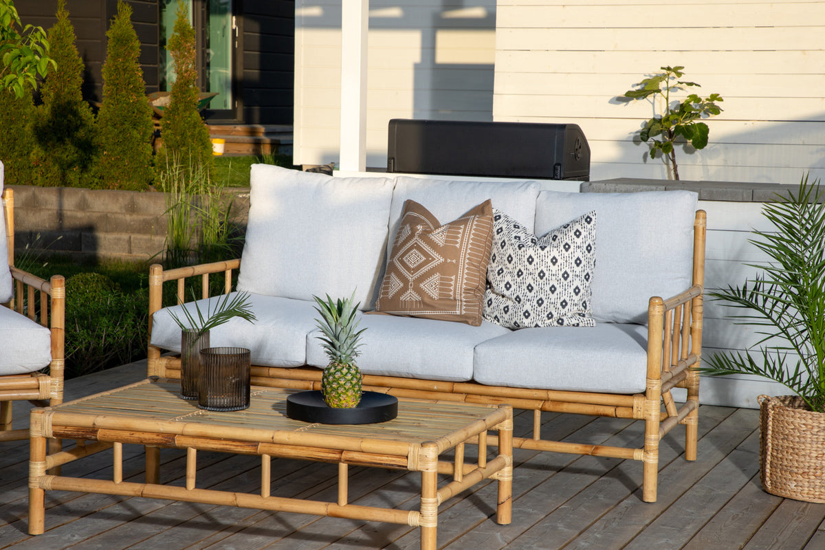 Have sofabord Cypern - Fremstillet af rattan og bambus i natur-look