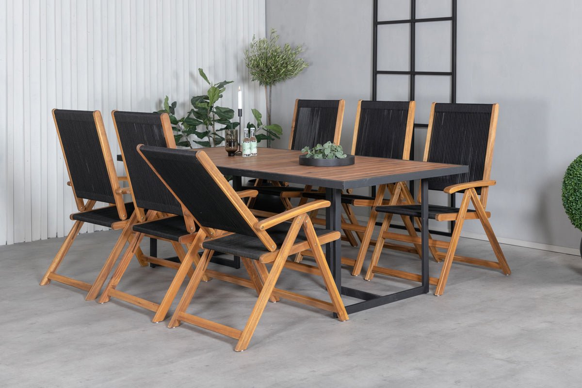 2 stk. sæt - Havestol George i akacie/polyester