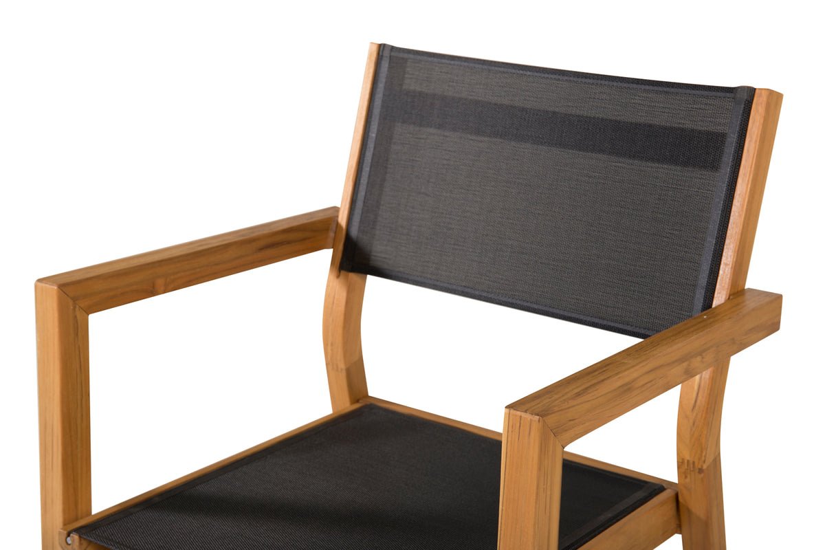 2 stk. sæt - Havestol Florenz i Textilene/Akacie