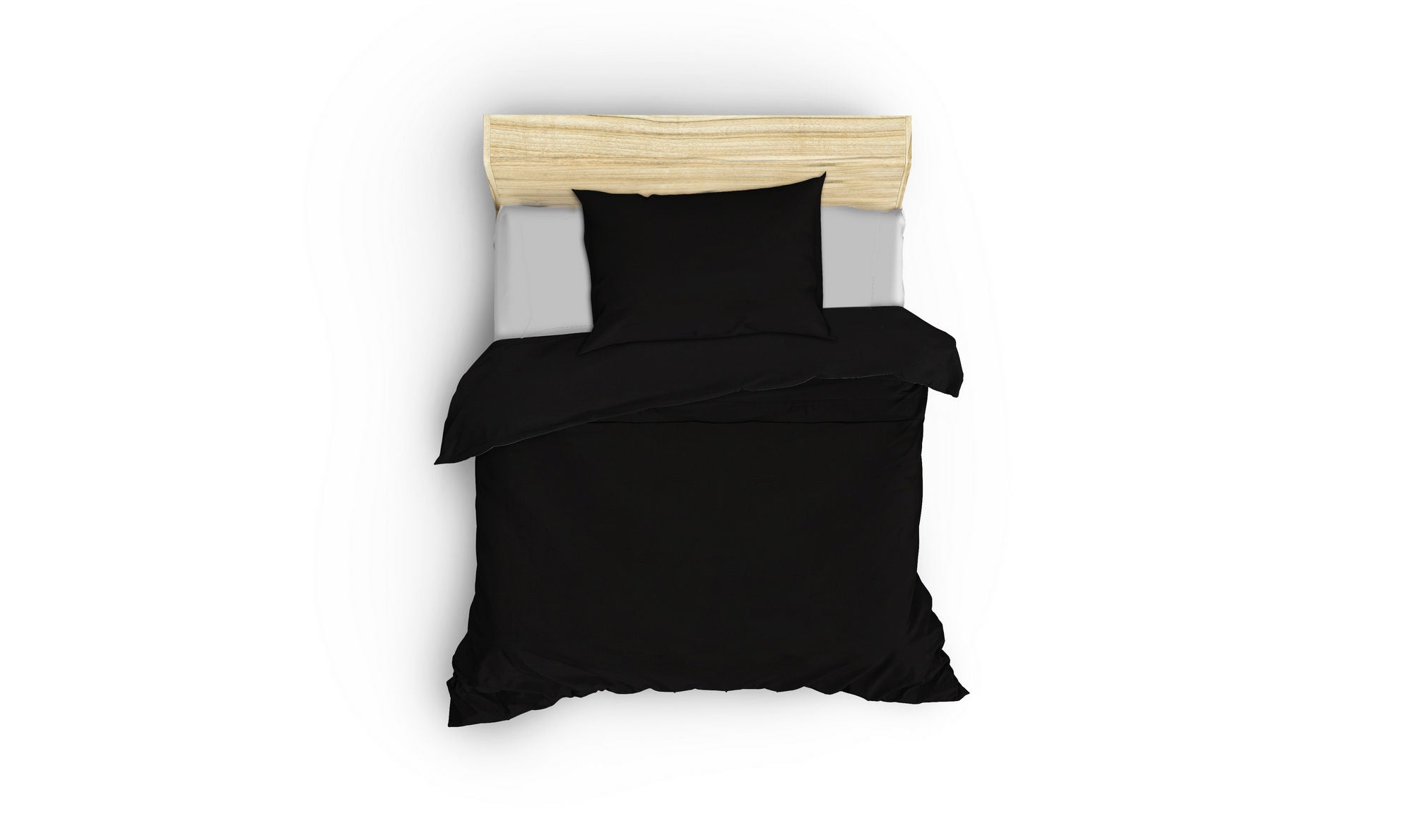 Premium Satin Sengetøjssæt Sort